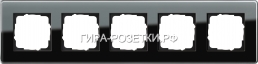 Gira ESP Glass ”C” Черное стекло Рамка 5-ая (21550